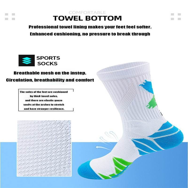 5 Pairs For Men Compression Running Socks Athletic Socks