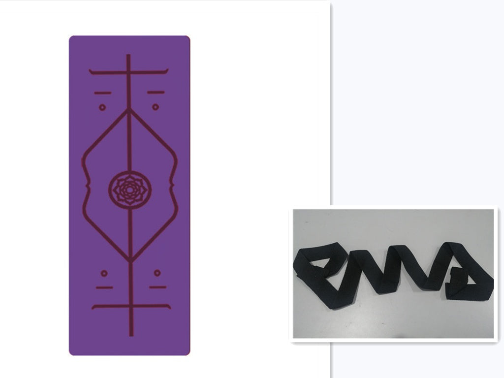 Non-Slip TPE Yoga Mat with Position Lines - Perfect for Beginners