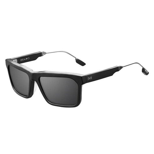 Deano Sunglasses - Matte Black Frame with Polished Gunmetal Accents and Grey AR Polarized Lens -