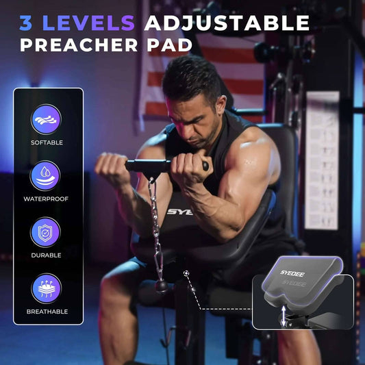Home Gym Workout Station for Full Body Weight Cable Training -
