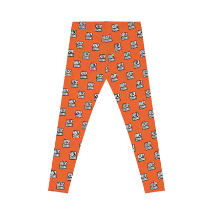 Motivational Workout Leggings, Fitness Activewear, Keep Pushing!