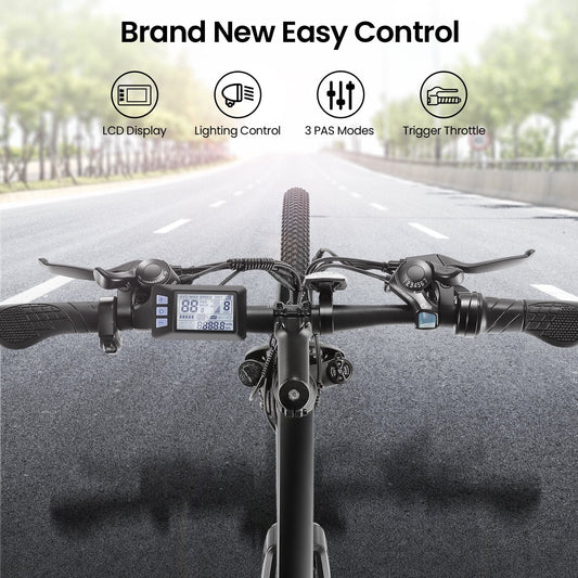 27.5" Electric Mountain Bike 500W E-Bike with 48V 10.4Ah Battery, 19.8MPH Long Range Electric Bicycles with Aluminum, Lockable Front Fork Suspension, LCD Mountain E Bike for Adults, UL2849