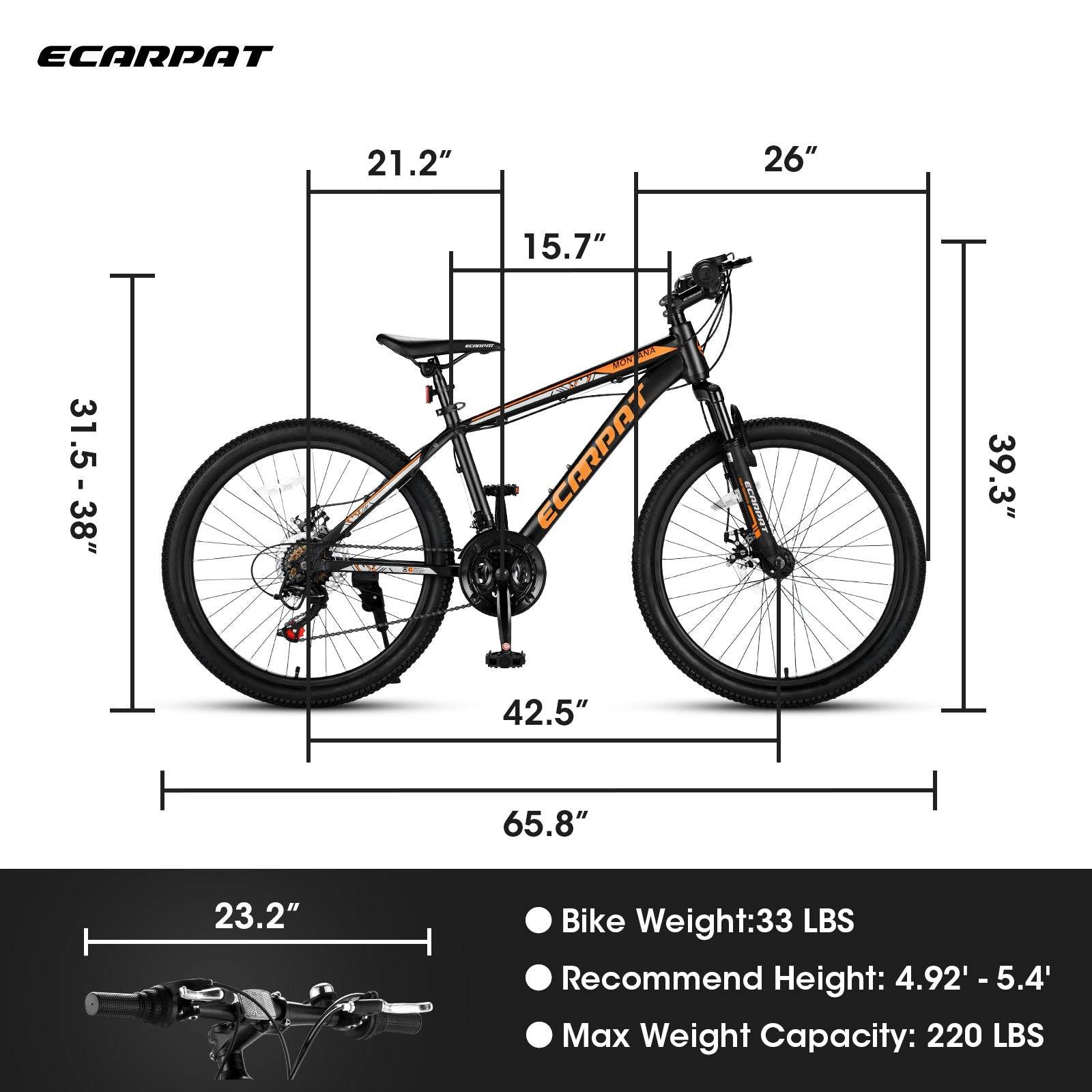 A24299 24-Inch Mountain Bike – Aluminum Frame, Shimano 21-Speed - HOPE Athlete Apparel and Wellness
