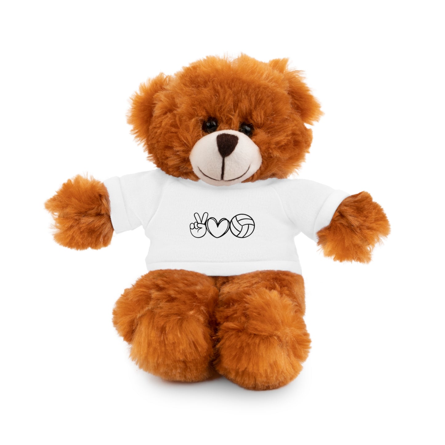 Cute Volleyball Teddy Bear with Tee, Stuffed Animal Gift