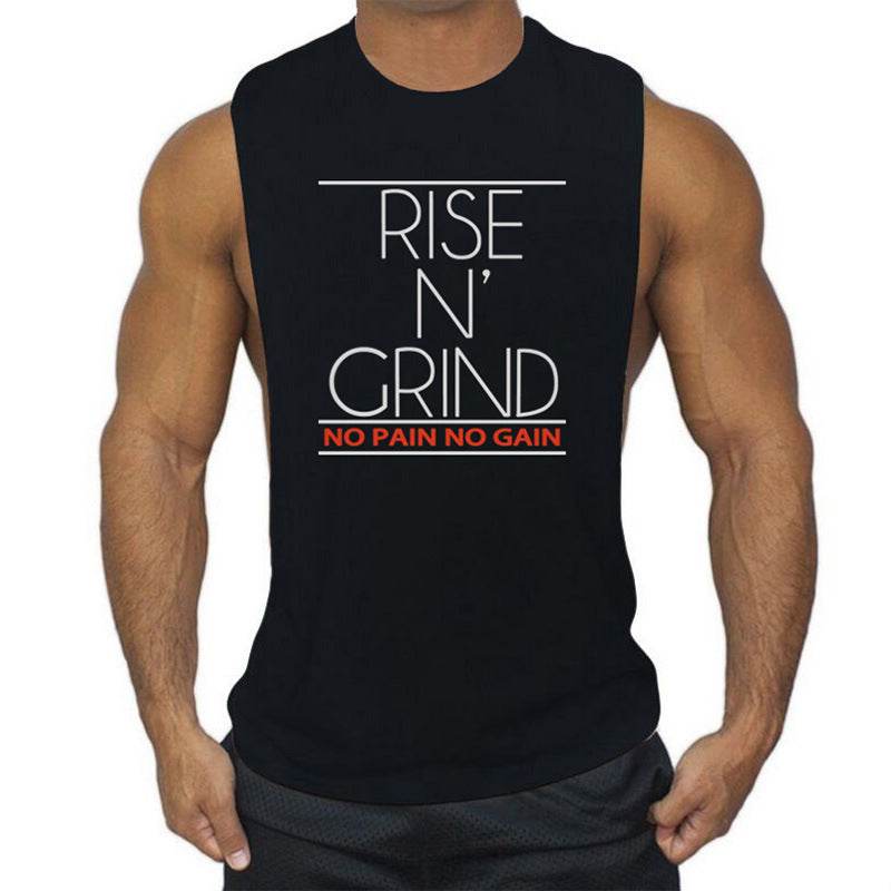 Men's Printed Sports Vest - Round Neck Bodybuilding Fitness Tee - HOPE Athlete Apparel and Wellness