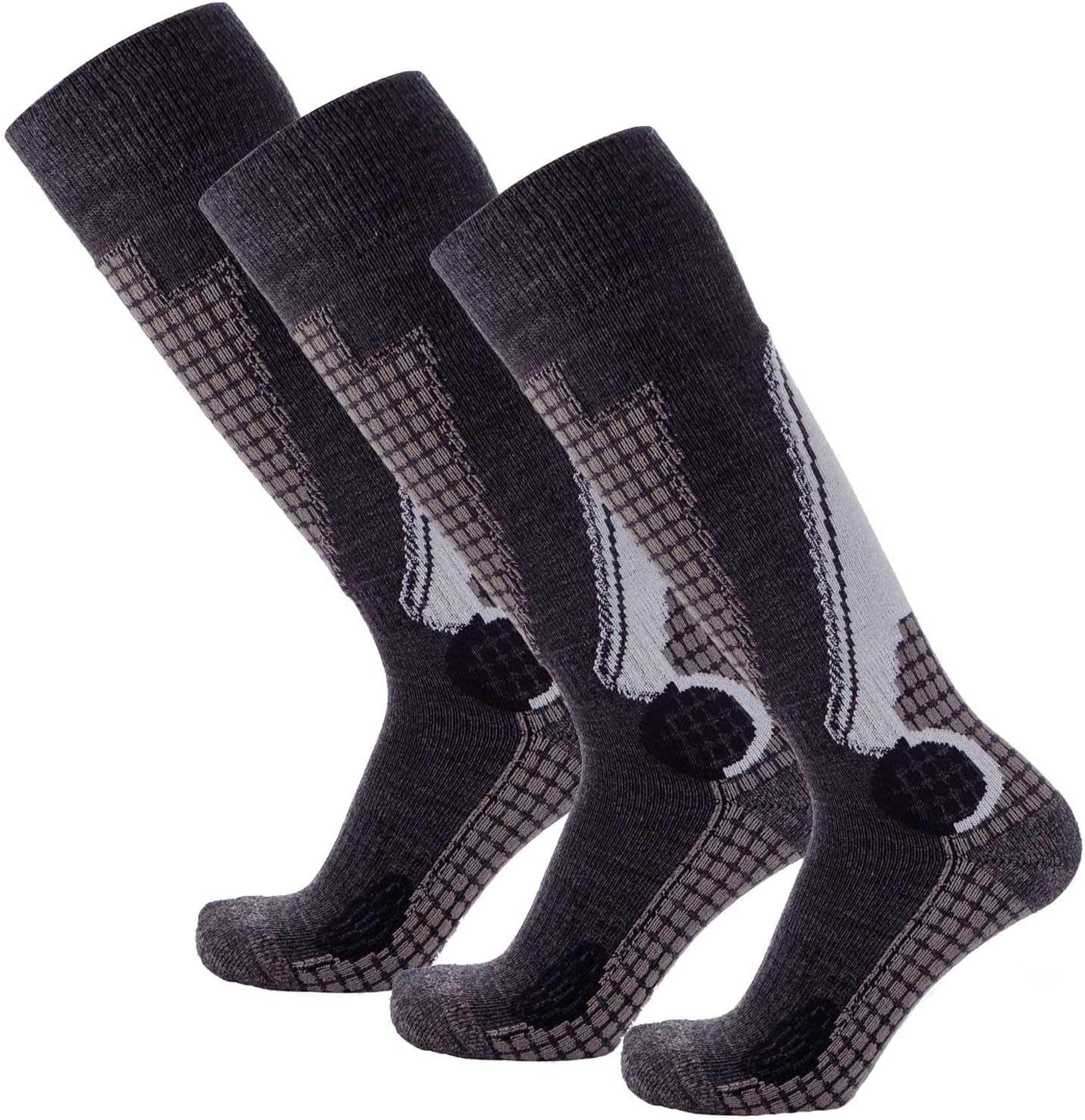 High Performance Wool Ski Socks - Thermal Warm Merino Wool OTC Sock, Men Women