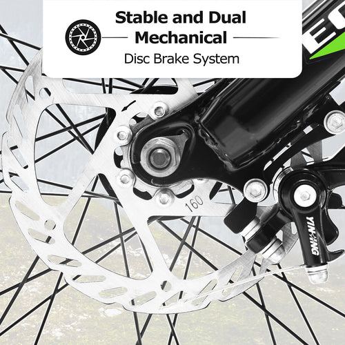 24" Fat Tire Mountain Bike - 7-Speed Shimano, Dual Disc Brake & Suspension - HOPE Athlete Apparel and Wellness