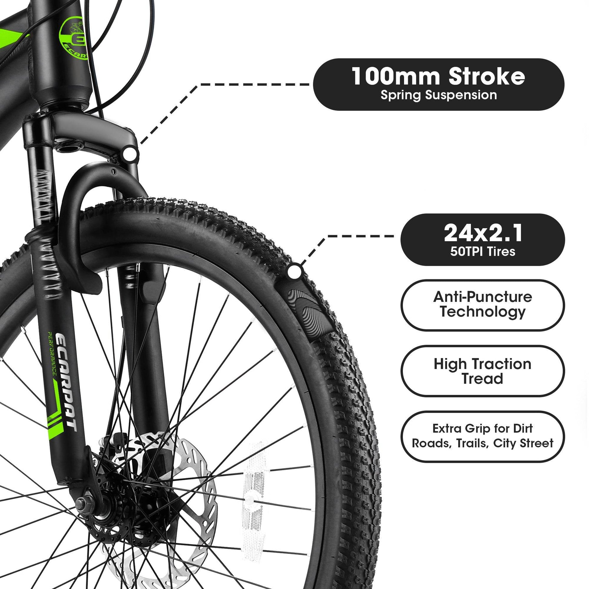 A24299 24-Inch Mountain Bike – Aluminum Frame, Shimano 21-Speed - HOPE Athlete Apparel and Wellness