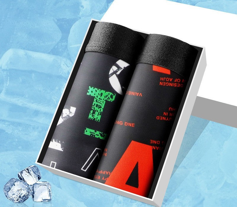 Men's Printed Ice Silk Breathable Boxers - HOPE Athlete Apparel and Wellness