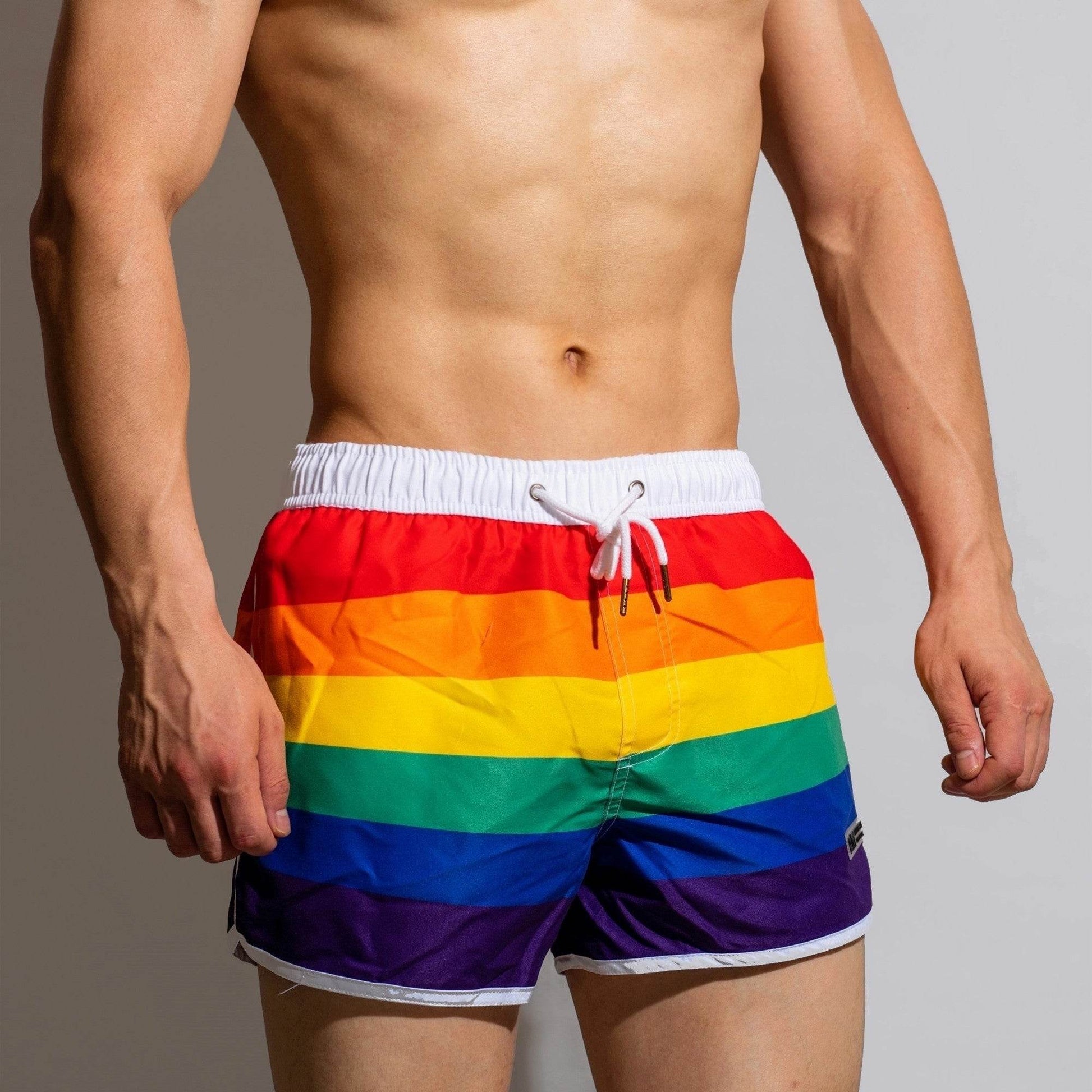 Men's Pride Swimwear Trunks for LGBTQ+ Celebration - HOPE Athlete Apparel & Wellness 