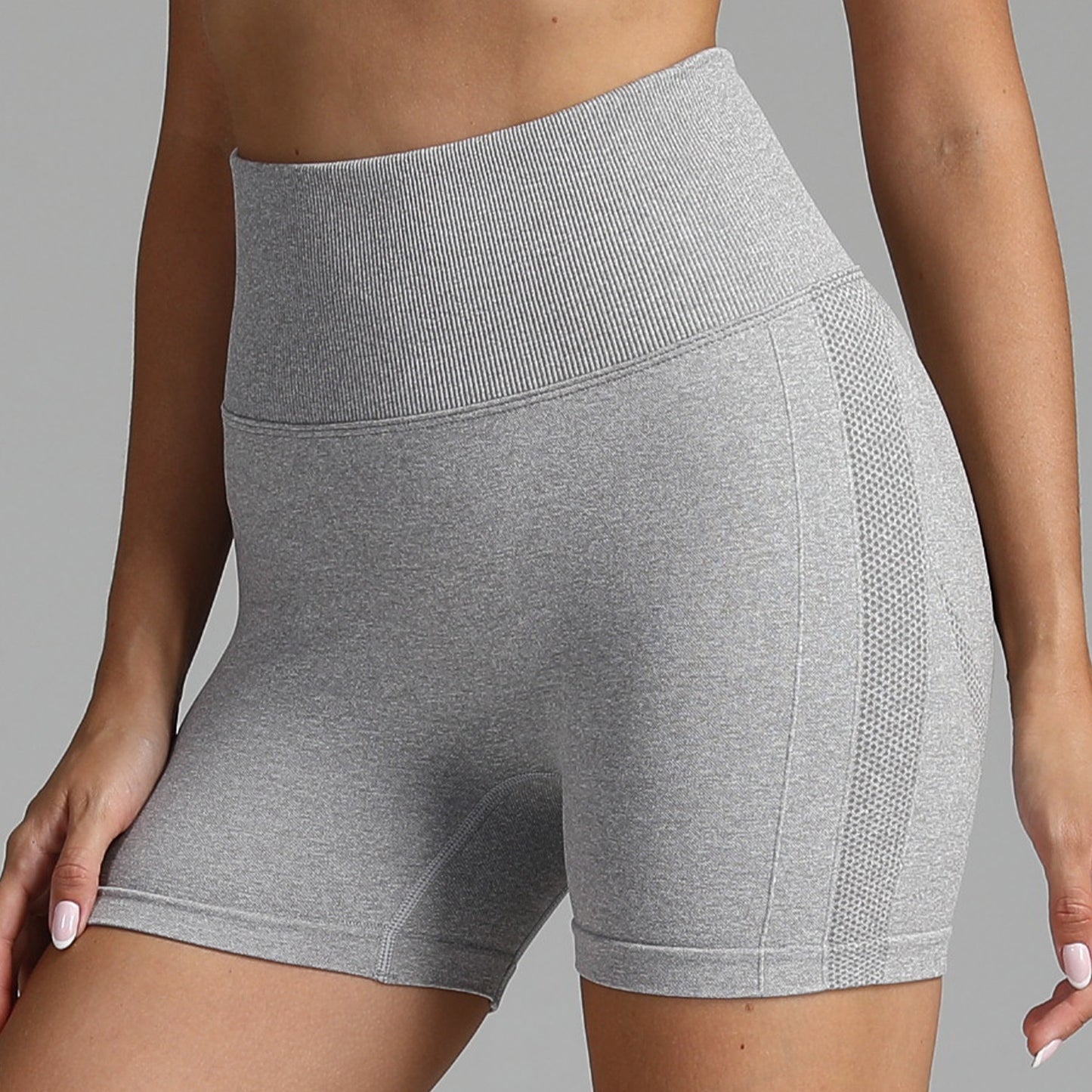High Waist Fitness Shorts - Seamless & Solid Color