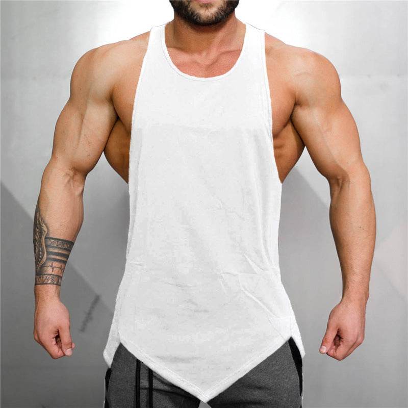 Men's Solid Color Sports Vest - Cotton Fitness Bodybuilding Tee - HOPE Athlete Apparel and Wellness