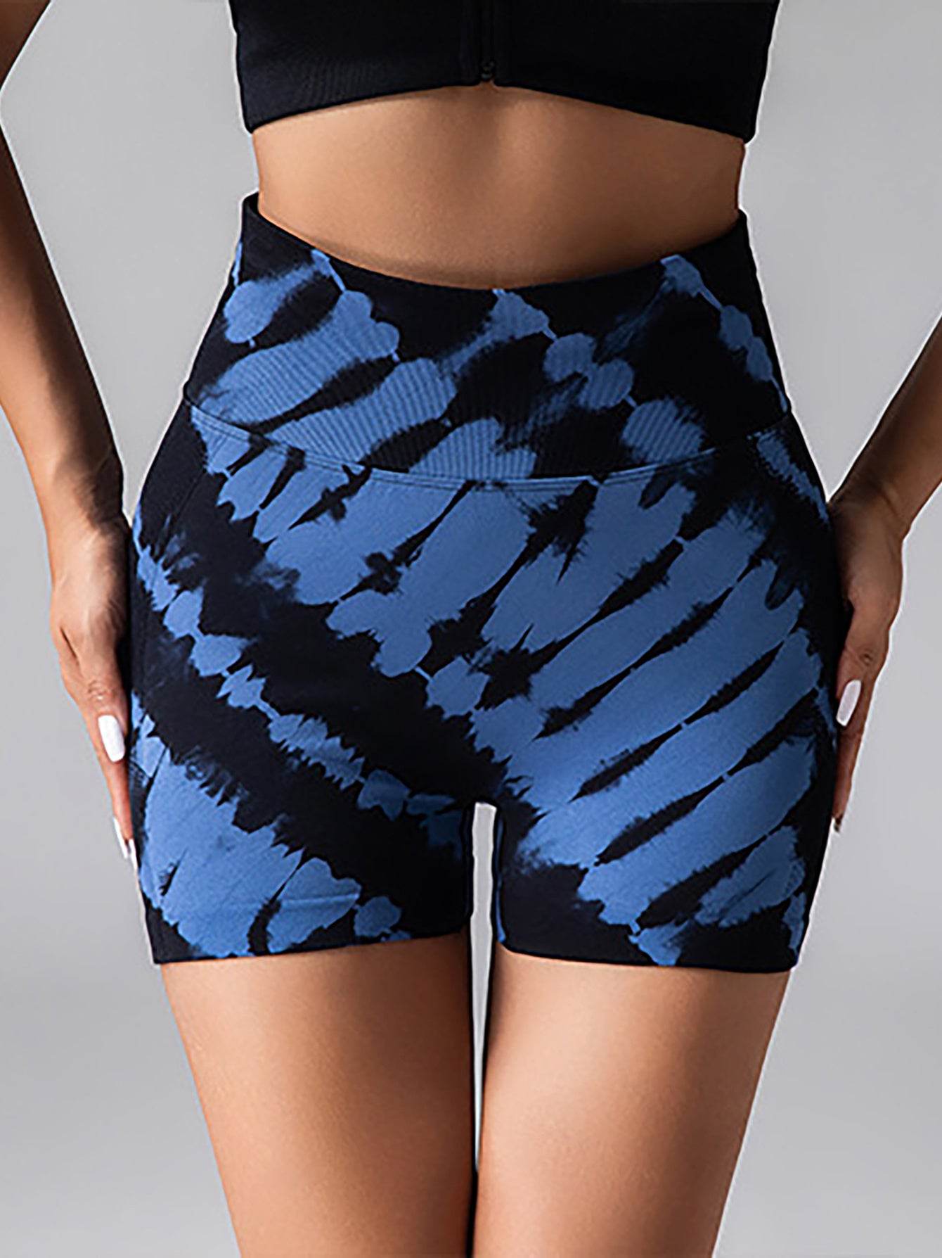 2 Pack Tie-Dye High Waist Yoga Shorts - Tummy Control - HOPE Athlete Apparel & Wellness 