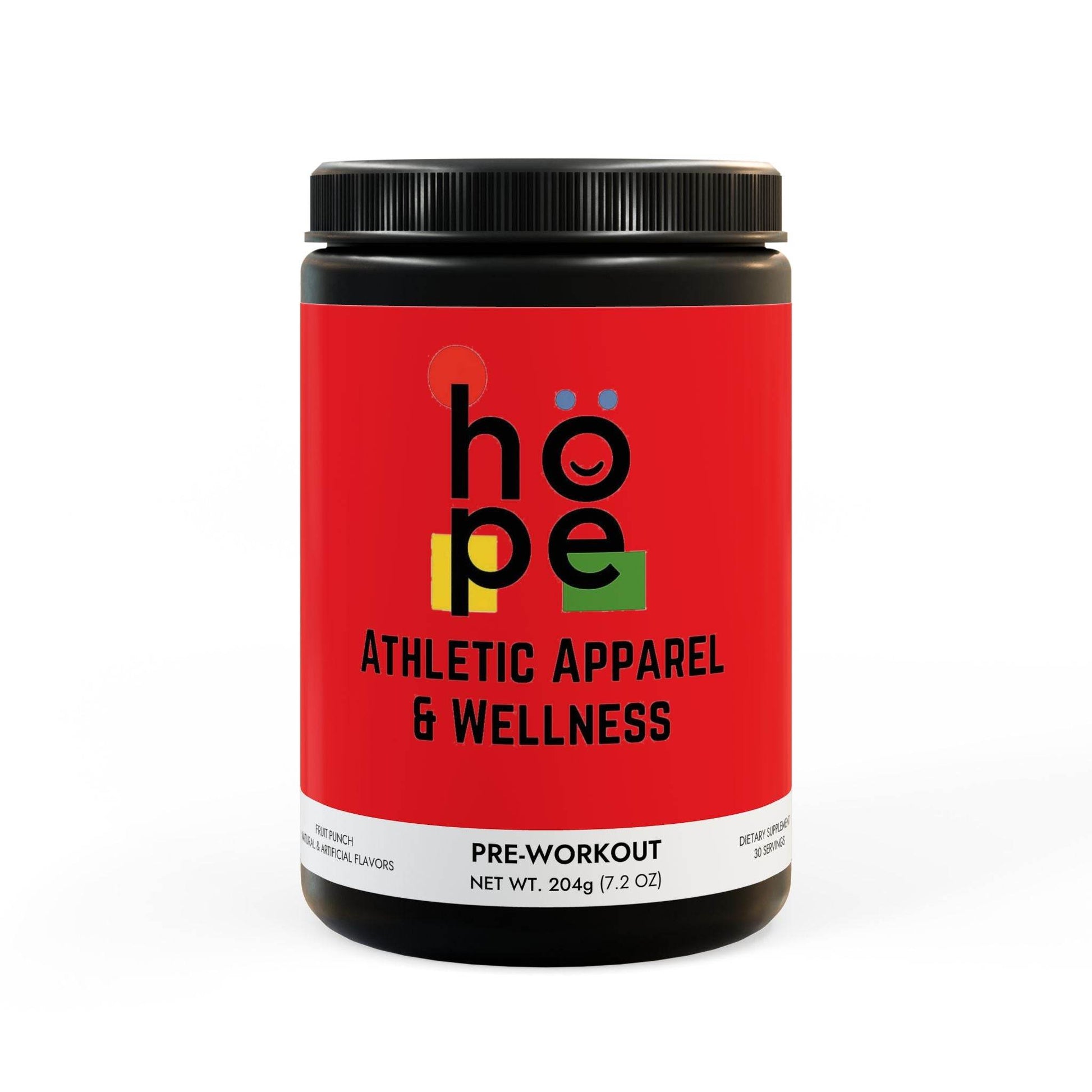 Pre-Workout Supplement Fruit Punch, 204g (7.1oz) - HOPE Athlete Apparel & Wellness 