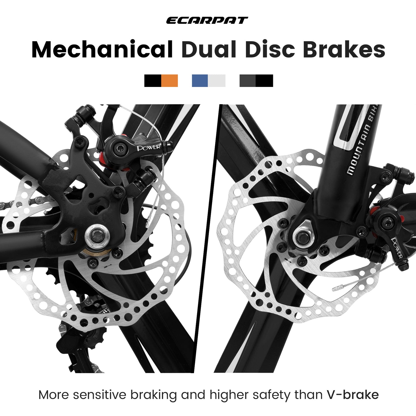27.5" Mountain Bike - 21-Speed Dual Disc Brake Road Bicycle