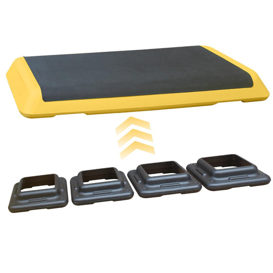 Adjustable Aerobic Stepper for Fitness Training - 4 Level Step Platform