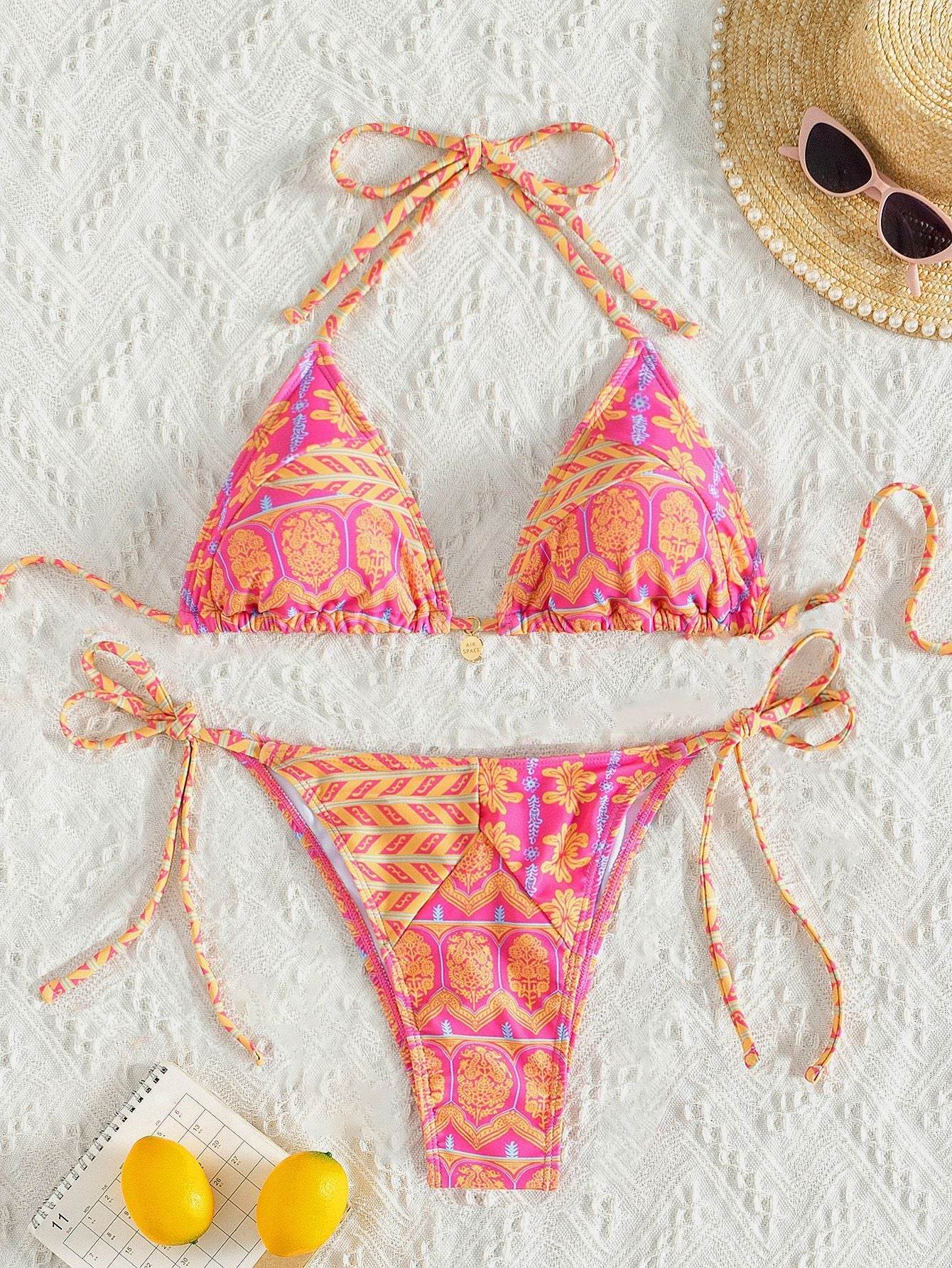 Split Bikini Swimsuit - Printing & Stitching Details - HOPE Athlete Apparel & Wellness 