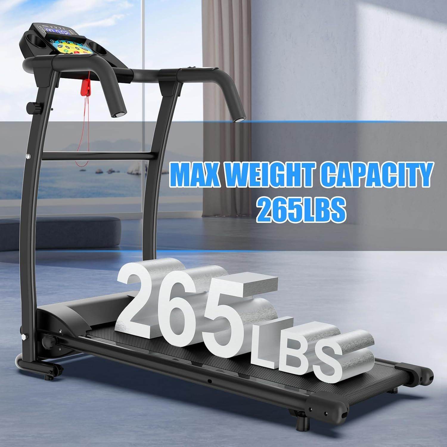 Foldable Treadmill with Heart Rate Sensor - 2.5HP Motor and 12 Preset Programs for Home Use  - HOPE Athlete Apparel and Wellness