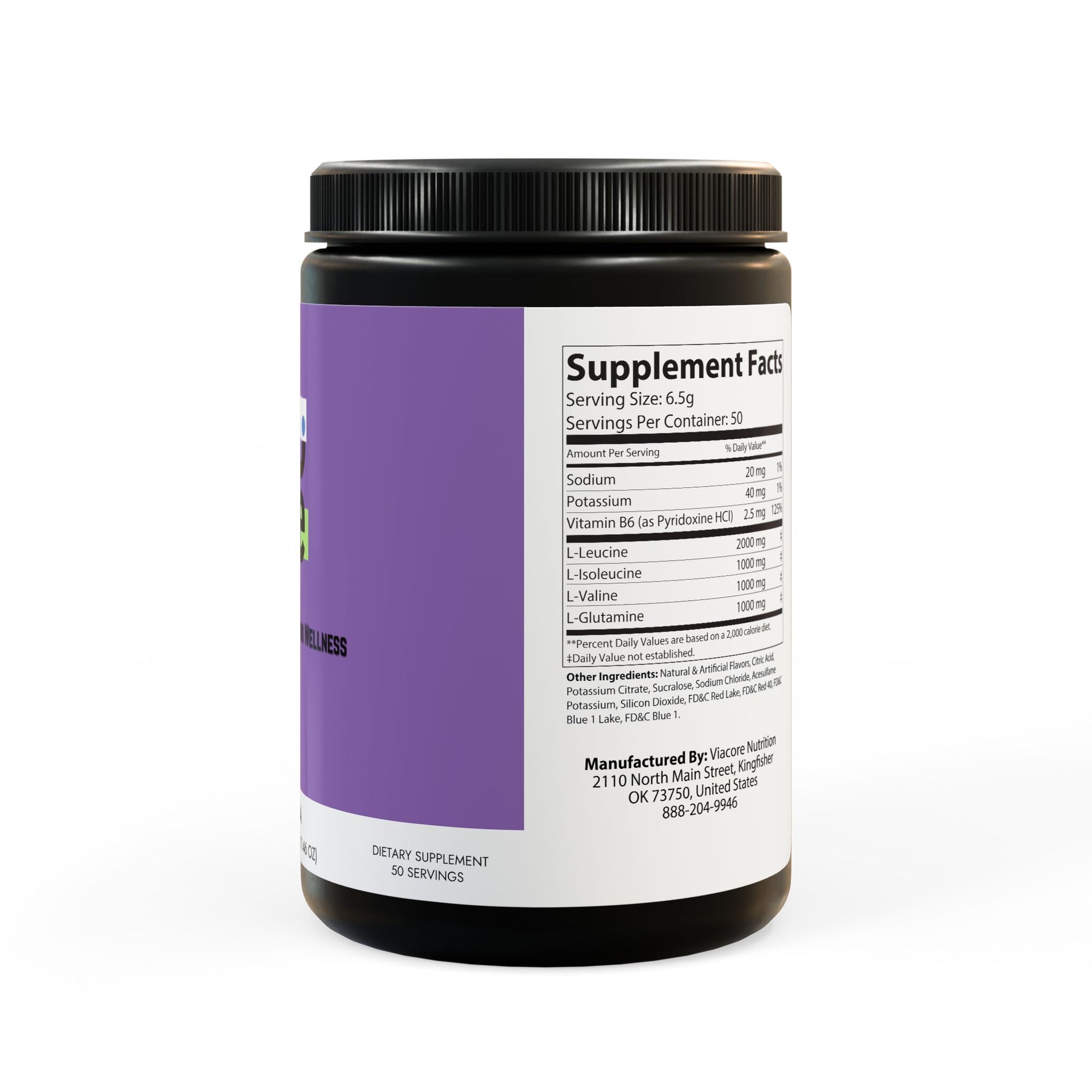 BCAA Supplement, Grape (325g, 11.46oz, 50 servings) - HOPE Athlete Apparel and Wellness