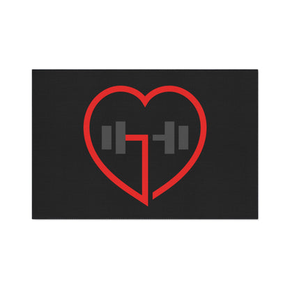 Heart Shape Weightlifting Floor Mat, Gym Decor, Exercise Area Rug, Fitness Floor Covering