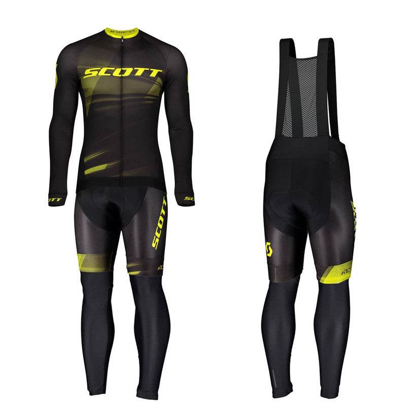 Long-sleeved Bib Cycling Jersey Suit Summer Road Bike Cycling Jacket Men's Breathable