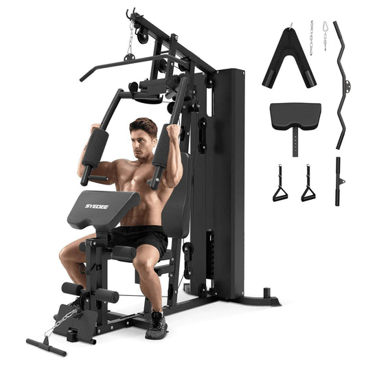 Home Gym Workout Station for Full Body Weight Cable Training -