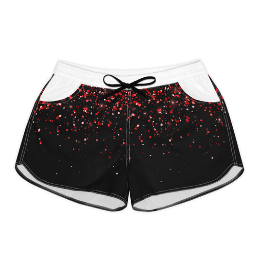 Women Athletic Shorts - 'Red Ambition' Design for Active Lifestyles