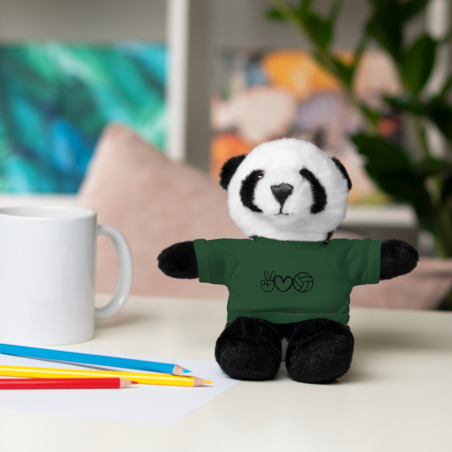 Cute Volleyball Teddy Bear with Tee, Stuffed Animal Gift