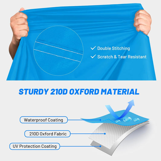 Bike Cover Waterproof Outdoor Bicycle Cover Thicken Oxford 29 Inch Windproof UV Snow Rustproof with Lock Hole Storage Bag for Mountain Road Bike City Bike Beach Cruiser Bike, Blue