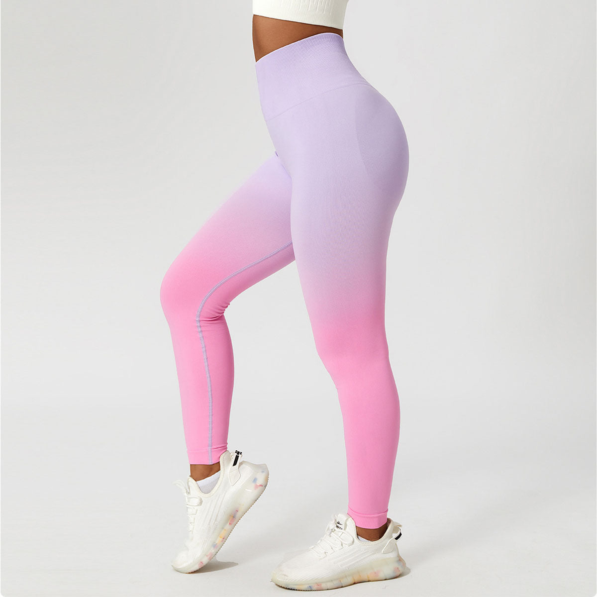Gradient Fitness High Waist Sportswear Tight Outdoor Pants