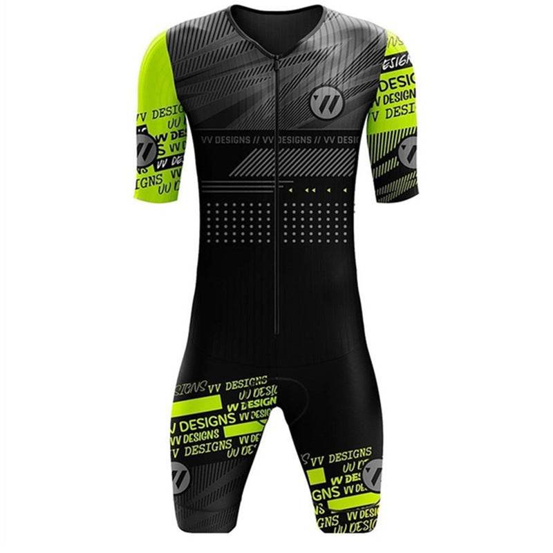 Triathlon One Piece Cycling Short Sleeve