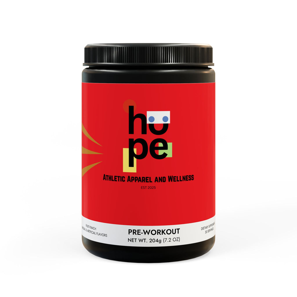 Pre-Workout Supplement, Fruit Punch (204g, 7.1oz) - HOPE Athlete Apparel and Wellness