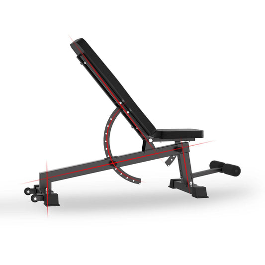 Foldable Adjustable Weight Bench with Leg Attachment for Versatile Workouts -