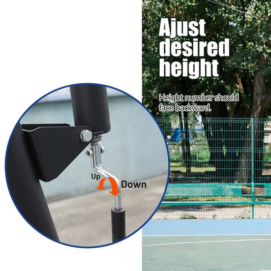 Adjustable Basketball Hoop - Portable Basketball Stand 7.55-10.00 Ft with PC Backplate, Large Base & Wheels