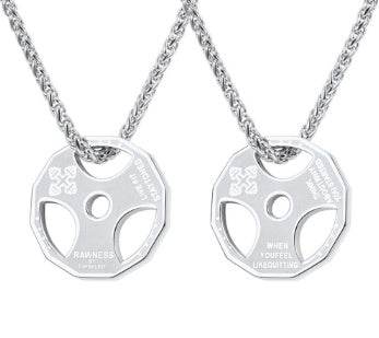 U7 Sport Jewelry Stainless Steel Men Fitness Barbell Gym Necklace - HOPE Athlete Apparel & Wellness 