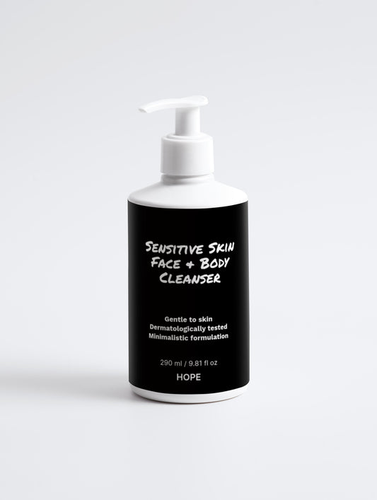 Sensitive Skin Cleanser - Gentle Face and Body Wash for Delicate Skin