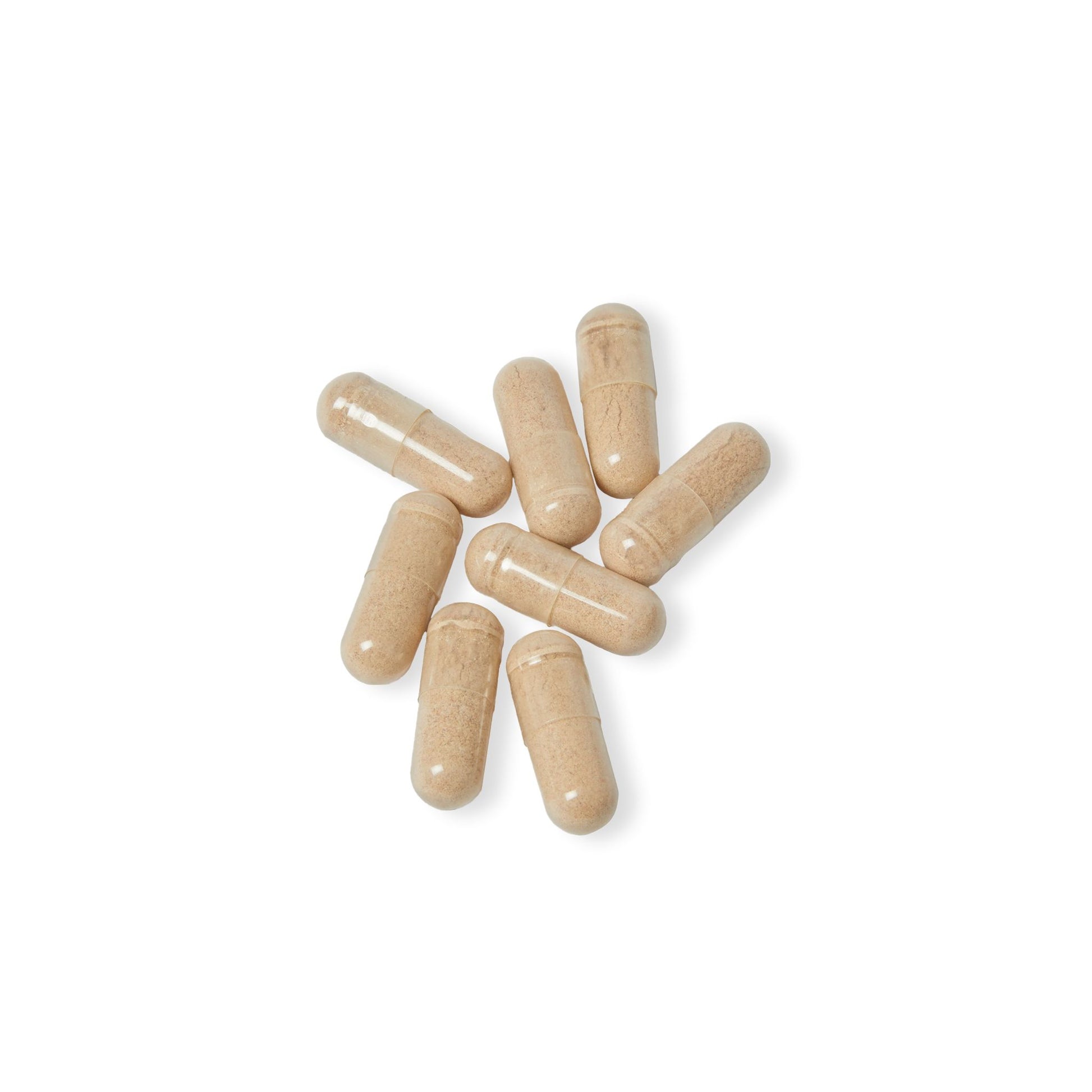 Brain Support Complex supplement pills showcasing shape, color, and imprint details
