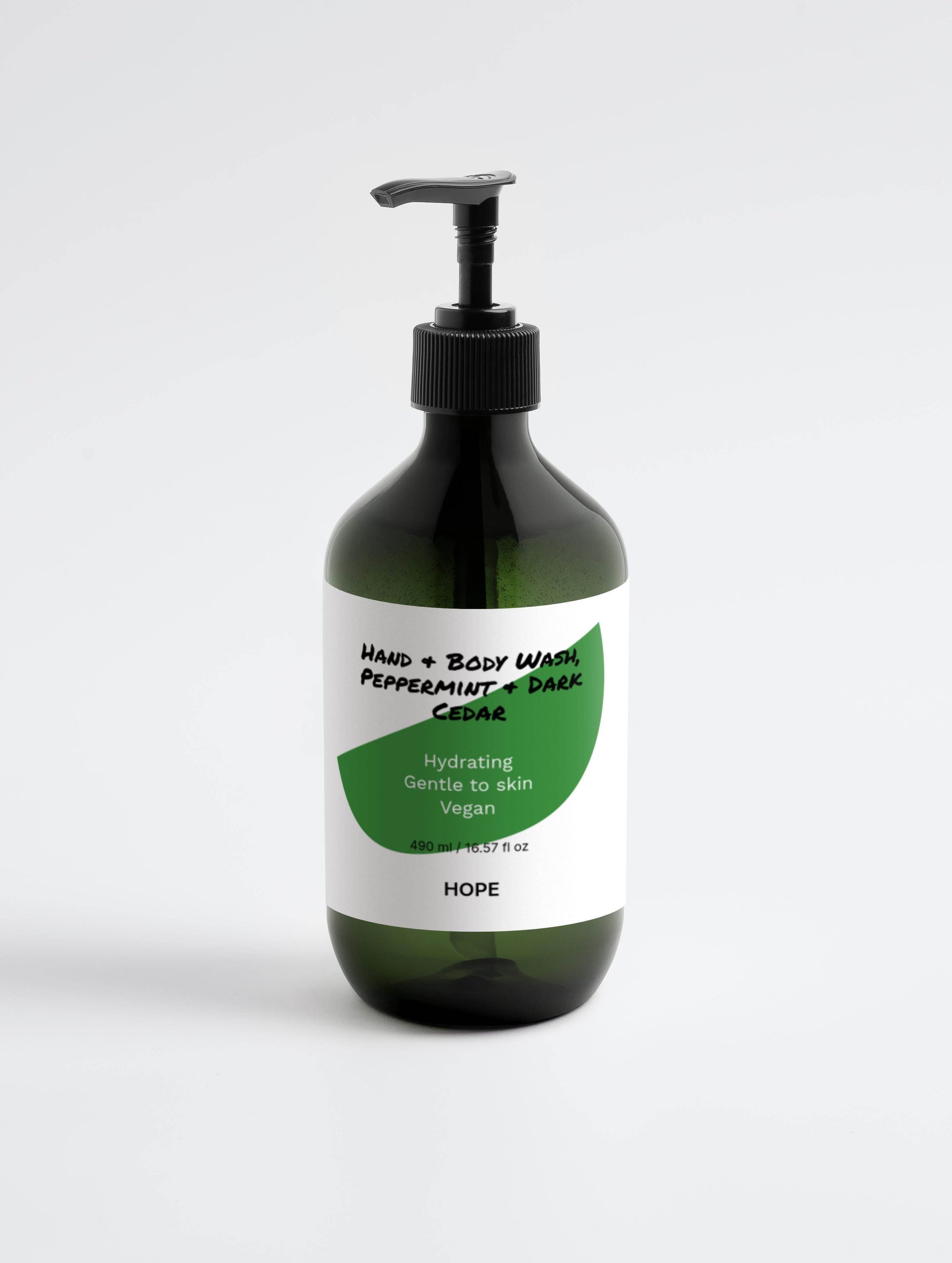 Hand & Body Wash - Peppermint Cedar Hand Wash with Refreshing Peppermint & Dark Cedar Scent | 16.57 fl oz