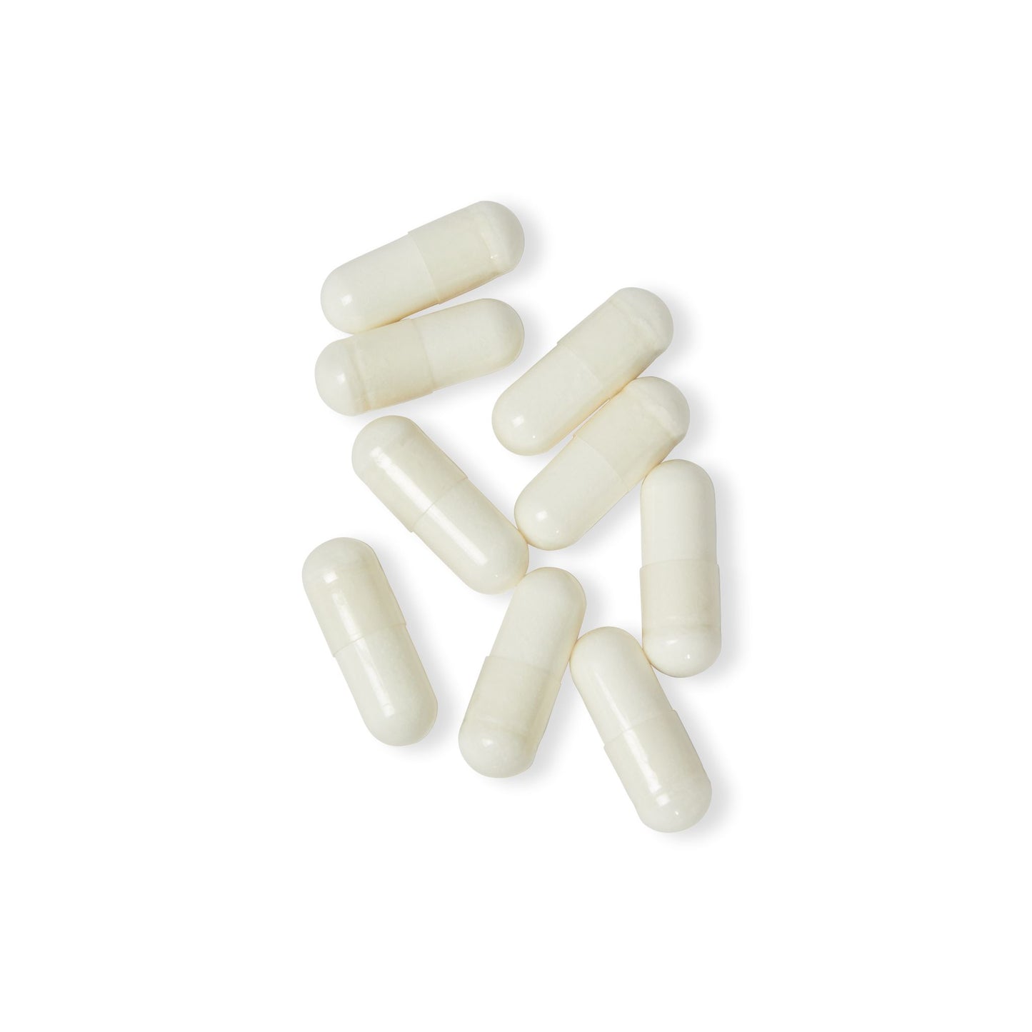 Product detail view of Magnesium Glycinate Supplement capsules, highlighting color and shape