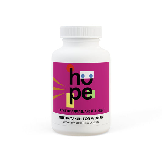 Multivitamin for Women bottle front label, highlighting essential vitamins and minerals for overall health and wellness.
