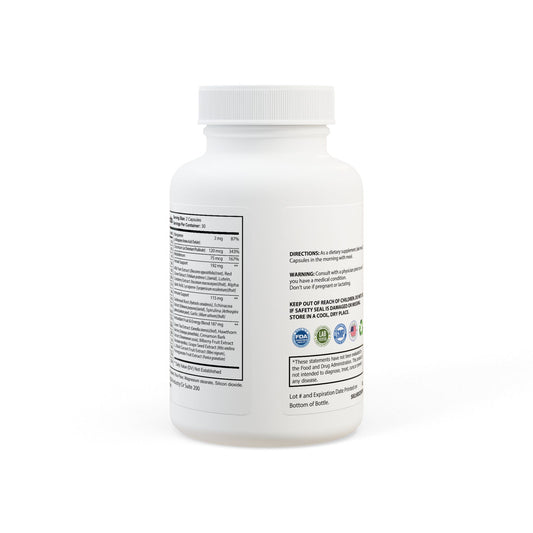 Back view of Multivitamin for Women bottle, featuring detailed product information, supplement facts, and ingredient list.