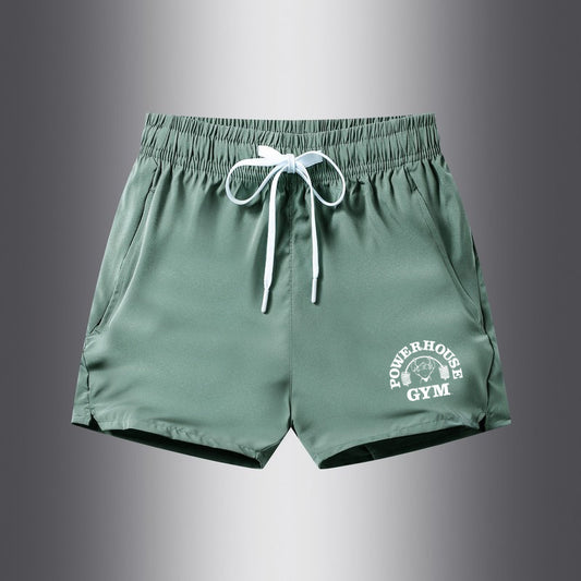 Men's Ice Silk 3-Point Shorts - Breathable, Quick-Dry Sports Shorts