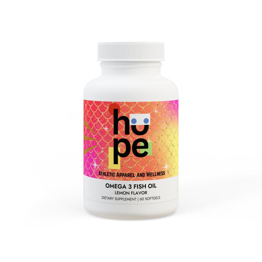 Front view of Pure Omega-3 Fish Oil Capsules bottle, showcasing product name and highlighting key benefits of non-GMO, corn-free, and lactose-free formula