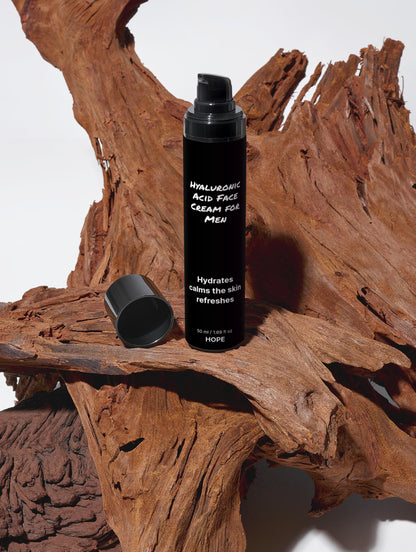 Hyaluronic Acid Face Cream for Men - Youthful Skin Hydration Formula