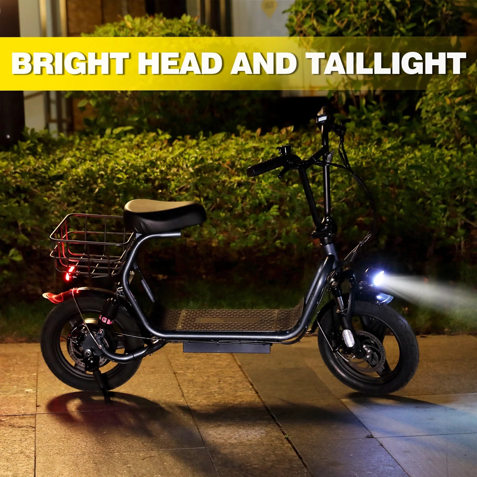 Peak 819W Electric Scooters for Adults, 25 Miles Range, 20MPH Top Speed, Foldable Electric Scooter with Seat, Dual Shock Absorbing Electric Bike for Commuting