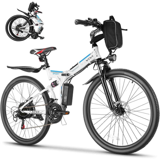 Electric Bike 26" Folding Electric Mountain Bike 26' for Commuting and Adventure -