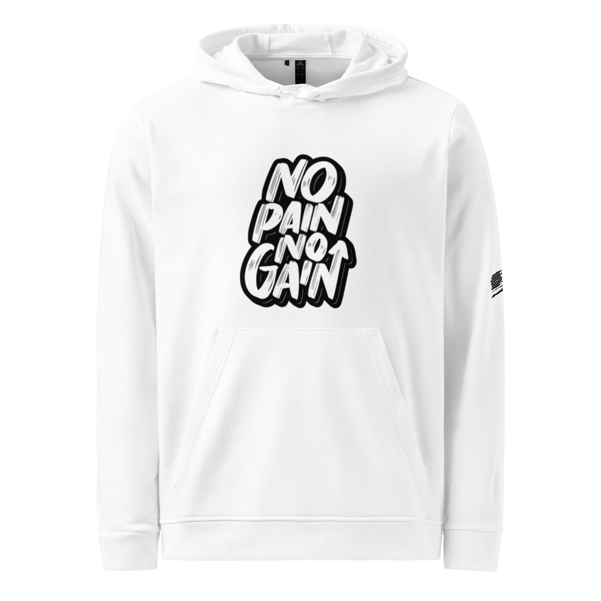 Men's Adidas Fleece Hoodie - No Pain No Gain for Comfort and Performance -