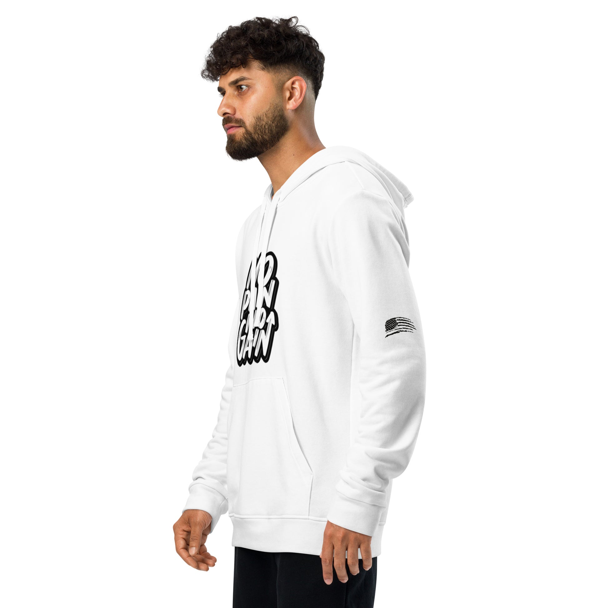 Men's Adidas Fleece Hoodie - No Pain No Gain for Comfort and Performance -