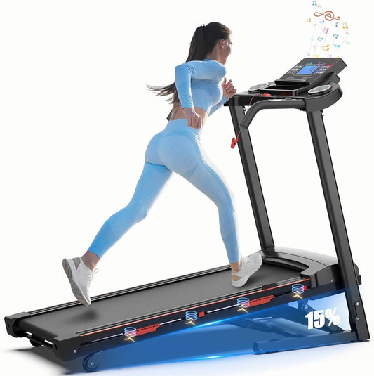 Automatic Tilt Folding Treadmill - 400LBS Capacity, 2.5HP Motor for Home Fitness - HOPE Athlete Apparel & Wellness 