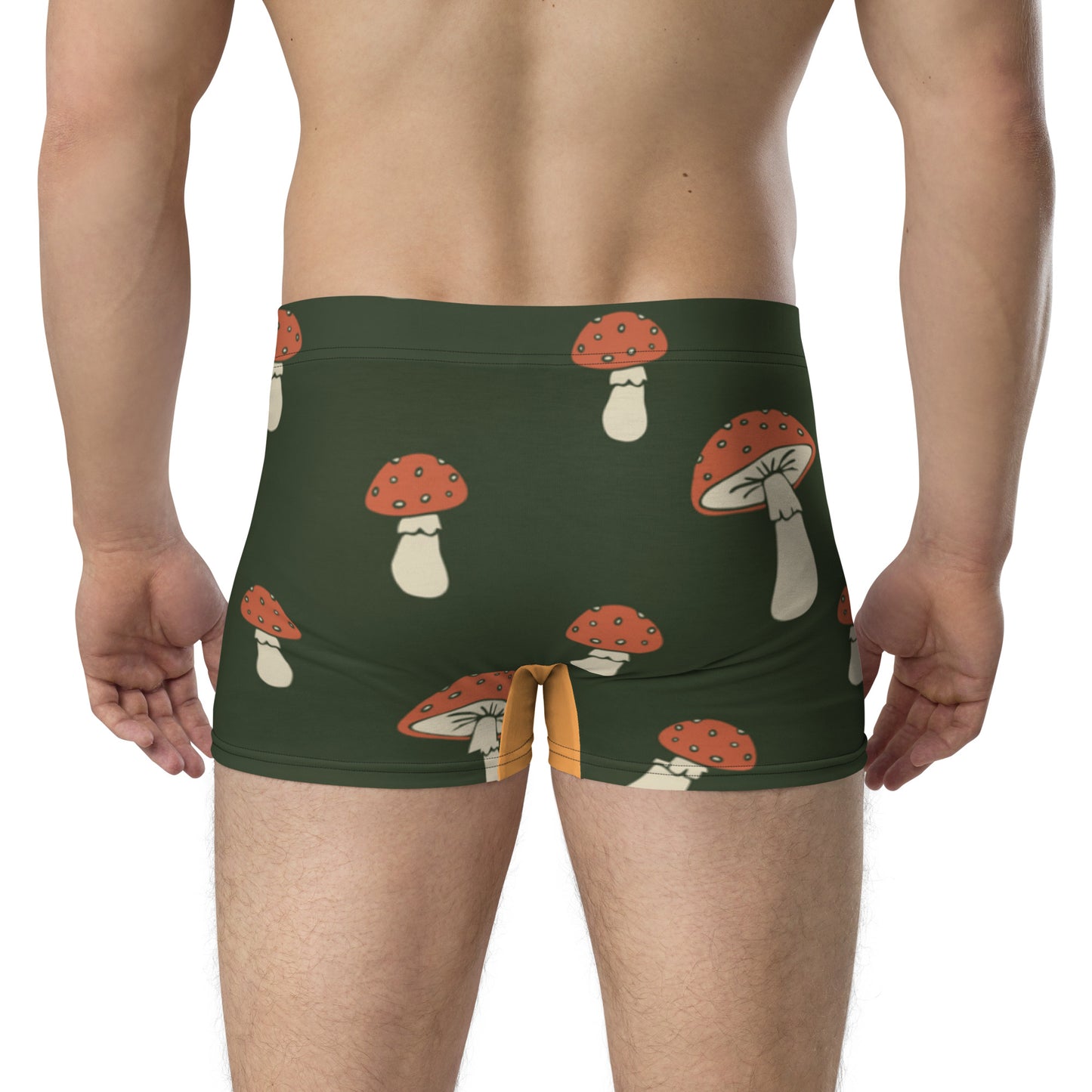 Men's Mushroom Design Boxer Briefs - Performance & Supportive Underwear